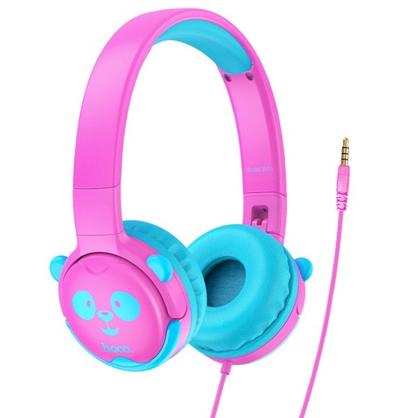 ყურსასმენი Hoco W31 Children Headset, Wired, 3.5mm, Rose Red